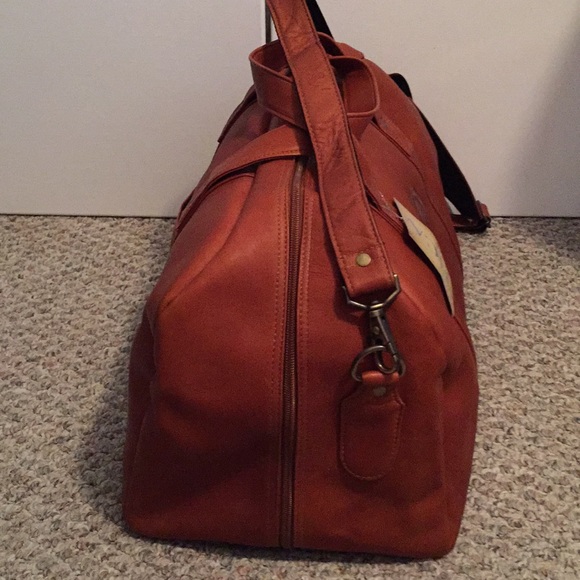 TiCA Bags Tica Leather Duffle Bag Brown Nwt Poshmark